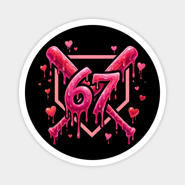 67 Baseball Valentine's Day Sports Lover Magnet by ArtistTee ⭐⭐⭐⭐⭐